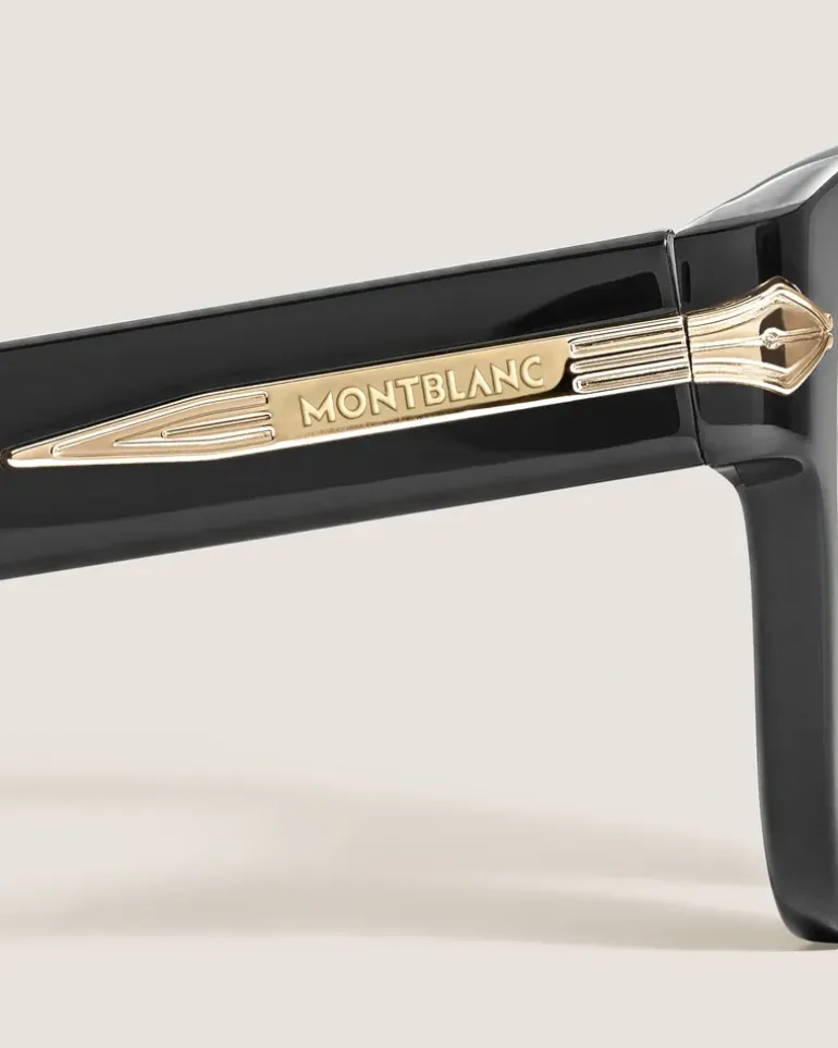 Eckige Sonnenbrille mit schwarzer Kunststofffassung - MB137185 - Sonnenbrillen