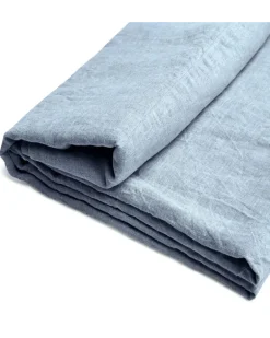 Eckige Tischdecke aus Leinen - Blau