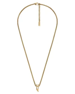 Edelstahl-Anhänger-Halskette - Halsketten - Unisex - Gold