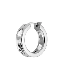 Edelstahl-Creolen - Ohrringe - Unisex - Silber