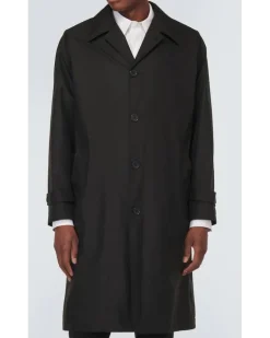Einreihiger Trenchcoat Schwarz