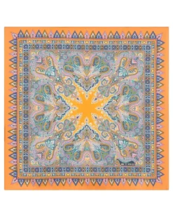 Einstecktuch aus Seide mit Paisleymuster - Orange
