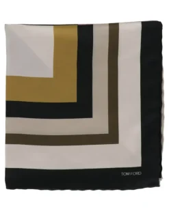 Einstecktuch mit geometrischem Print - Nude