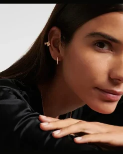 Einzelner Ear Cuff Blast aus 18kt Roségold mit Diamanten