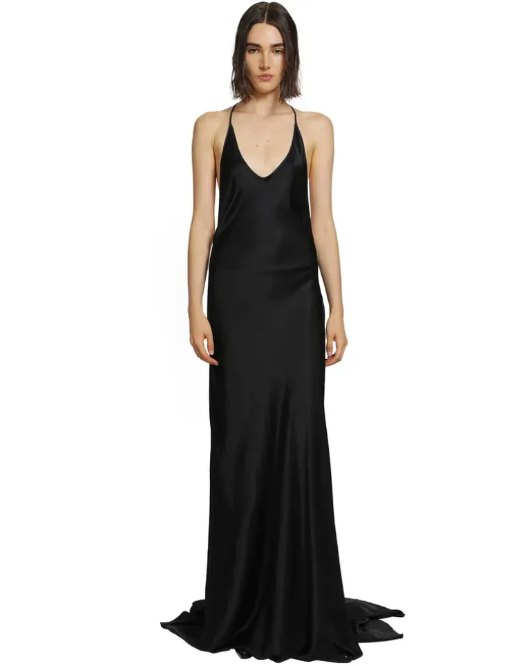 Eleonor X-Long Slip Dress Black