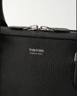Elliot Full-Grain Leather Briefcase Black