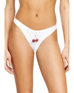 3er-Pack Strings mit Herz-Kirsche-Print - Panties - Damen - Weiss