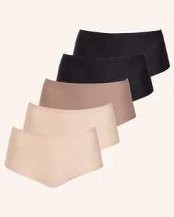 5er-Pack Taillenslips Softstretch beige Schwarz