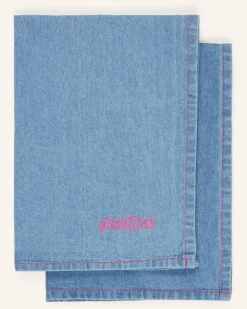 2-Er-Set Geschirrtücher blau