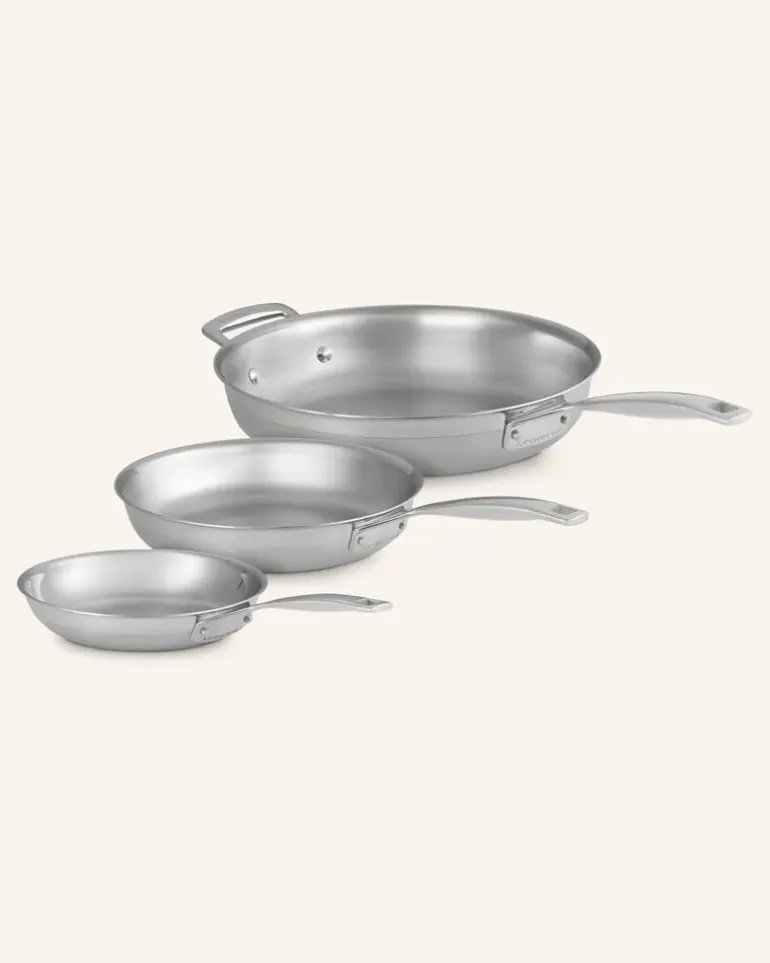 3er-Set Pfannen silber No