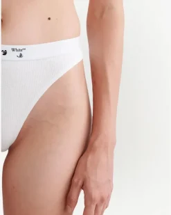 2er-Set Tangas mit Logo - Weiß