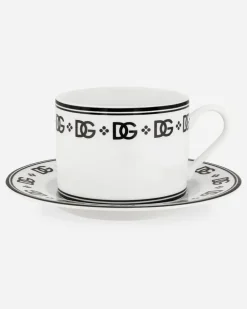 2er-set Teetassen Mit Untertasse Aus Porzellan - Teetassen Mehrfarbig