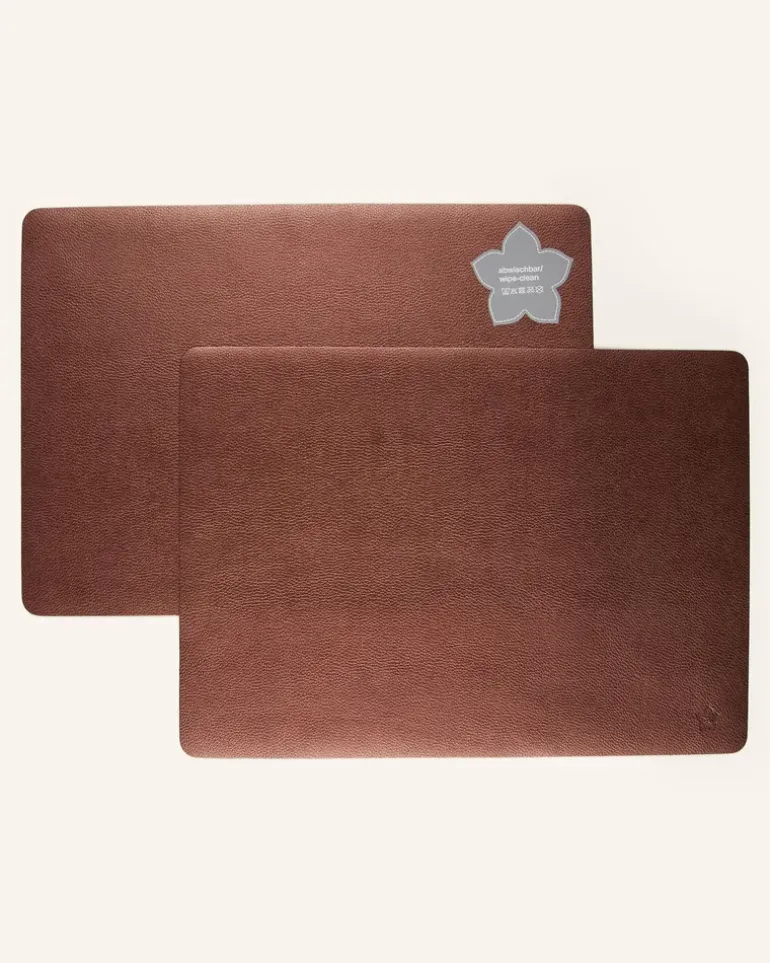 2er-Tischset Pearl rot Braun