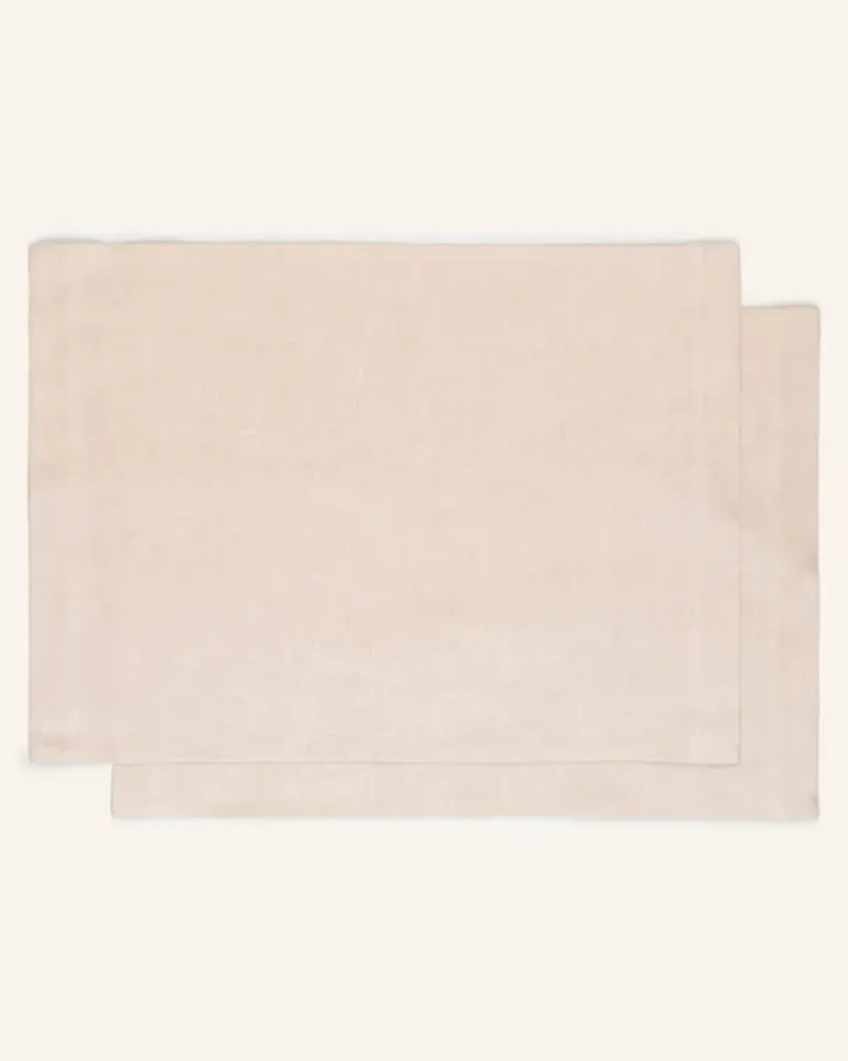 2er-Tischset Pure Aus Leinen beige