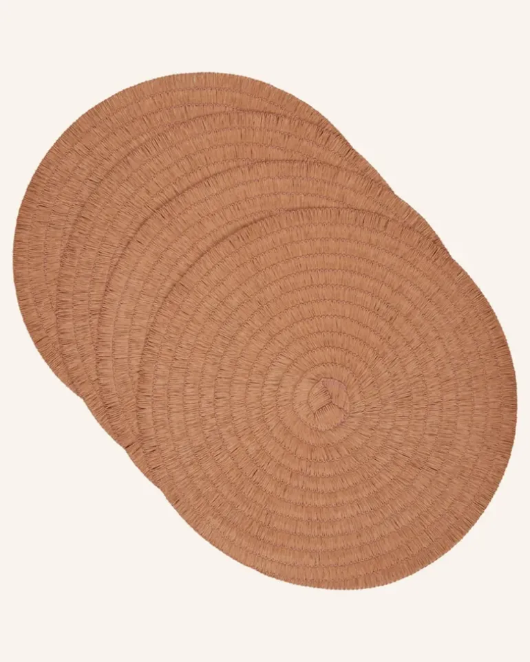 4er-Tischset Wave rot Altrosa