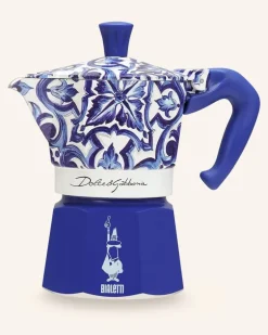 Espressokocher blau Weiss