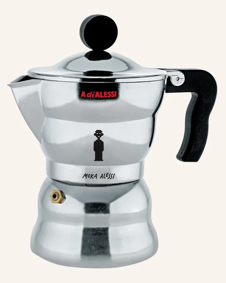 Espressokocher Moka Alessi silber