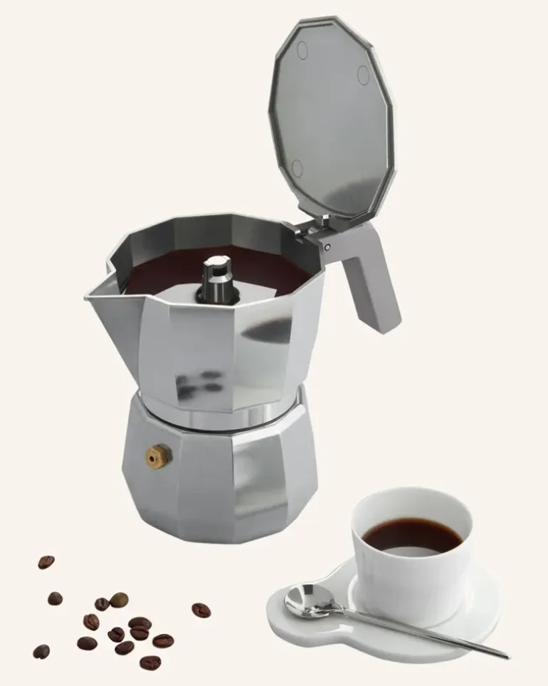 Espressokocher silber