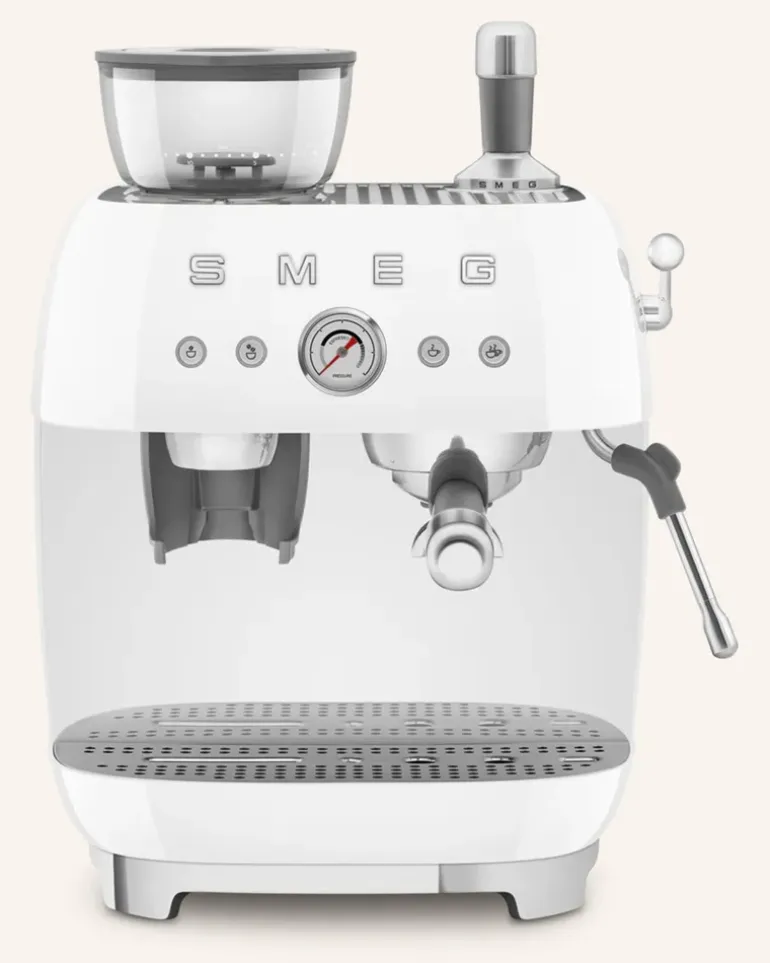 Espressomaschine ecf03 Mit Kaffeemühle weiss