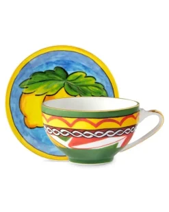 Espresso-Service mit Archiv-Print - Weiß