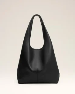 Etienne Hobo Bag aus schwarzem Taurillon-Leder Unisex