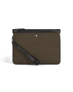 Etui aus 4810 Jacquard - Khaki - Stoff und Leder - MB220262 - Taschenaccessoires