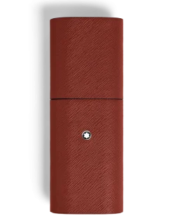 Etui für 2 Schreibgerät aus Sartorial Leder - Red Oak - Leder - MB223127 - Schreibgeräteetuis