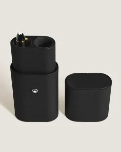 Etui für 2 Schreibgerät aus Sartorial Leder - Schwarz - Leder - MB222340 - Schreibgeräteetuis