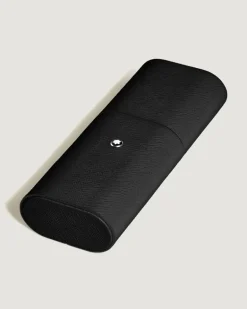 Etui für 2 Schreibgerät aus Sartorial Leder - Schwarz - Leder - MB222340 - Schreibgeräteetuis