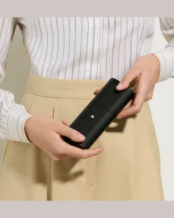 Etui für 2 Schreibgerät aus Sartorial Leder - Schwarz - Leder - MB222340 - Schreibgeräteetuis
