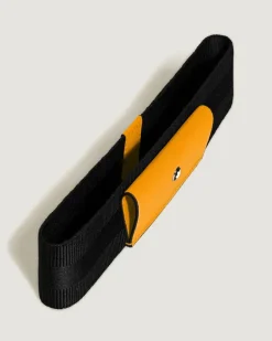 Etui für 1 Schreibgerät mit elastischem Band aus hochwertigem Leder - Safran - Leder - MB221654 - Schreibgeräteetuis