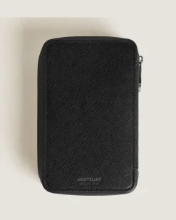 Etui für 8 Schreibgerät mit Reißverschluss aus Sartorial Leder - Schwarz - Leder - MB220374 - Schreibgeräteetuis