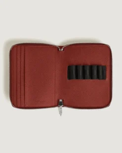 Etui für 5 Schreibgerät mit Reißverschluss aus Sartorial Leder - Red Oak - Leder - MB223035 - Schreibgeräteetuis