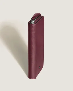 Etui für 2 Schreibgerät mit Reißverschluss aus Sartorial Leder - Cassis - Leder - MB199383 - Schreibgeräteetuis