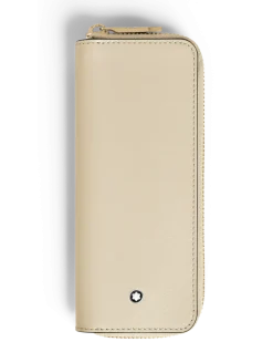 Etui für 2 Schreibgerät mit Reißverschluss aus Meisterstück Leder - Wolkiges Beige - Leder - MB221454 - Schreibgeräteetuis
