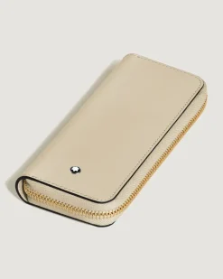 Etui für 2 Schreibgerät mit Reißverschluss aus Meisterstück Leder - Wolkiges Beige - Leder - MB221454 - Schreibgeräteetuis