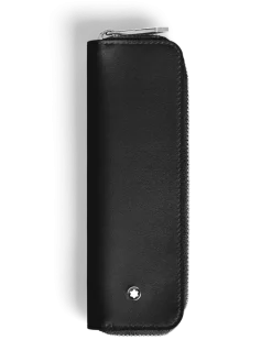 Etui für 5 Schreibgerät mit Reißverschluss aus Sartorial Leder - Schwarz - Leder - MB220372 - Schreibgeräteetuis