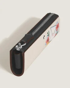 Etui für 1 Schreibgerät mit Reißverschluss aus Sartorial Leder - Elfenbein - Leder - MB223125 - Schreibgeräteetuis