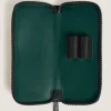 Etui für 2 Schreibgerät mit Reißverschluss aus Extreme Leder - British Green - Leder - MB220254 - Schreibgeräteetuis
