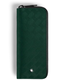 Etui für 2 Schreibgerät mit Reißverschluss aus Extreme Leder - British Green - Leder - MB220254 - Schreibgeräteetuis