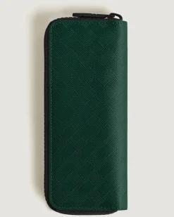 Etui für 2 Schreibgerät mit Reißverschluss aus Extreme Leder - British Green - Leder - MB220254 - Schreibgeräteetuis