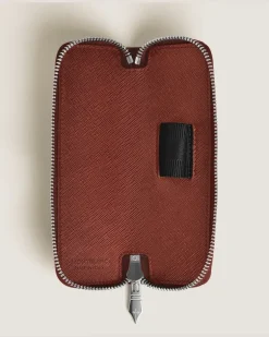 Etui für 1 Schreibgerät mit Reißverschluss aus Sartorial Leder - Red Oak - Leder - MB223091 - Schreibgeräteetuis