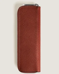 Etui für 1 Schreibgerät mit Reißverschluss aus Sartorial Leder - Red Oak - Leder - MB223091 - Schreibgeräteetuis