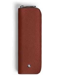 Etui für 1 Schreibgerät mit Reißverschluss aus Sartorial Leder - Red Oak - Leder - MB223091 - Schreibgeräteetuis