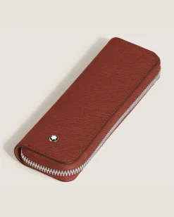 Etui für 1 Schreibgerät mit Reißverschluss aus Sartorial Leder - Red Oak - Leder - MB223091 - Schreibgeräteetuis