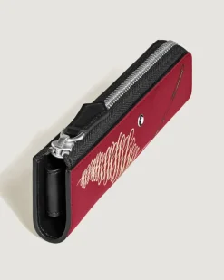 Etui für 1 Schreibgerät mit Reißverschluss „Year of the Horse“ aus hochwertigem Leder - Red - Leder - MB222858 - Schreibgeräteetuis
