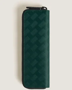 Etui für 1 Schreibgerät mit Reißverschluss aus Extreme Leder - British Green - Leder - MB220252 - Schreibgeräteetuis
