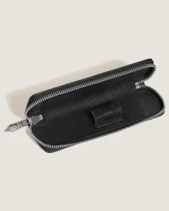 Etui für 1 Schreibgerät mit Reißverschluss aus Sartorial Leder - Schwarz - Leder - MB220368 - Schreibgeräteetuis