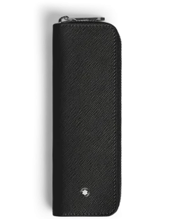 Etui für 1 Schreibgerät mit Reißverschluss aus Sartorial Leder - Schwarz - Leder - MB220368 - Schreibgeräteetuis