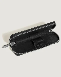 Etui für 1 Schreibgerät mit Reißverschluss aus Sartorial Leder - Schwarz - Leder - MB220368 - Schreibgeräteetuis
